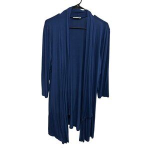 Prospect Blvd Womens Long Navy Blue Cardigan Open Front Sz XL